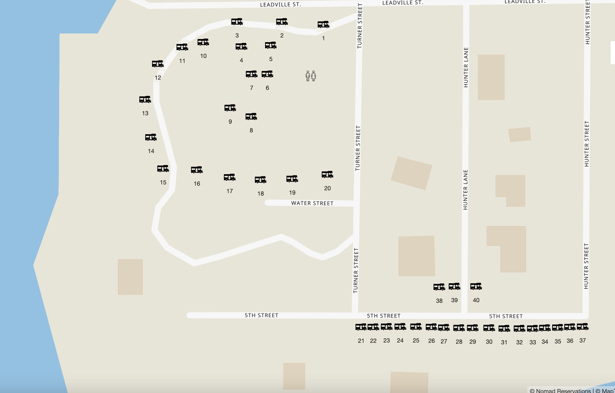 silverton campground map